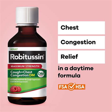 Robitussin Maximum Strength Cough + Chest Congestion DM Max - 4 fl. oz ...