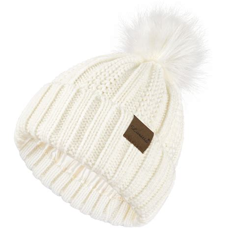 Loritta Womens Satin Silk Lined Beanie Hats Knit, Headwear, Cuffed ...