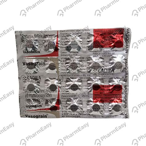 Buy Vasograin Strip Of 20 Tablets Online & Save Up to 24% at PharmEasy