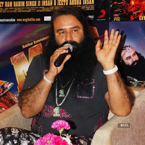 Gurmeet Ram Rahim Singh Ji Insan speaks during the press meet of MSG ...