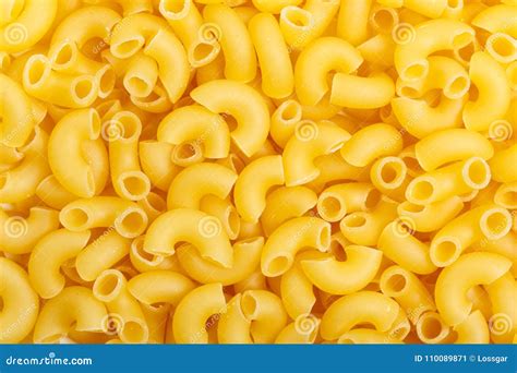 Closeup of Uncooked Italian Pasta - Elbow Macaroni Stock Image - Image ...