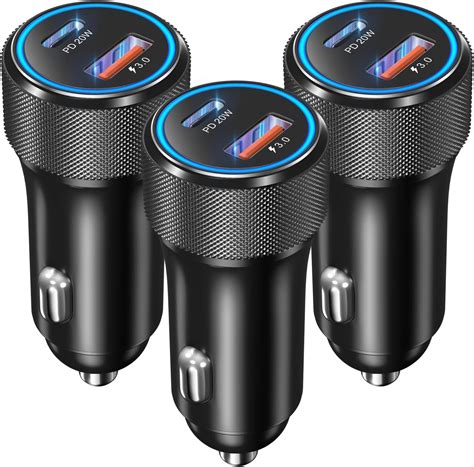 Amazon.com: Anker USB-C Car Charger, 2-Pack 30W 2-Port Type-C Car ...