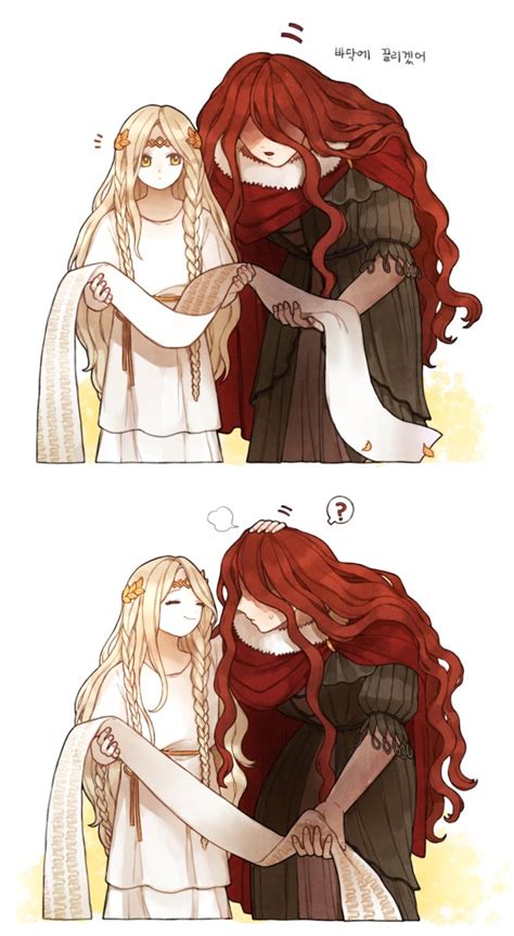 malenia blade of miquella and miquella (elden ring) drawn by donar0217 ...