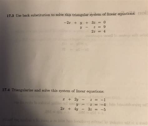 Use Back Substitution to Solve the Triangular System 的图像结果