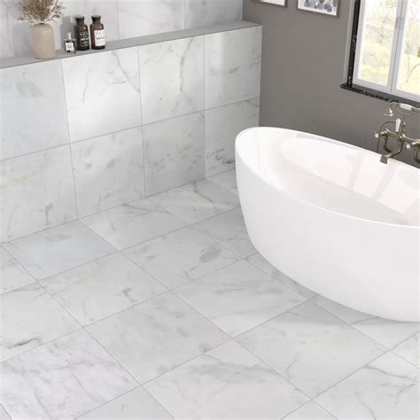 Carrara Marble Tile Bathroom