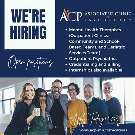 Associated Clinic of Psychology on LinkedIn: ACP is growing - come join our team! We have ... - related to vs associated with psychology