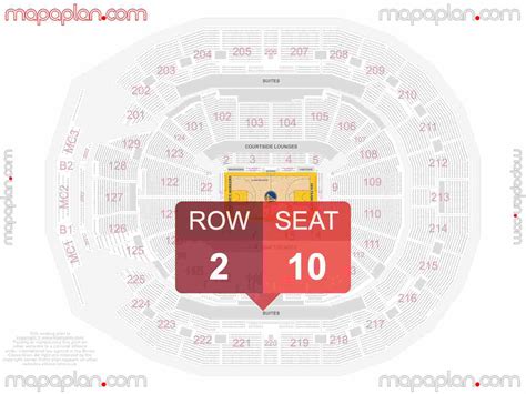 Chase Center seat & row numbers detailed seating chart, San Francisco ...