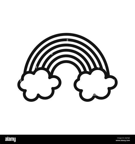 Rainbow Clipart Black And White