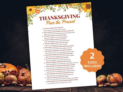 Thanksgiving pass the present thanksgiving pass the gift game ...