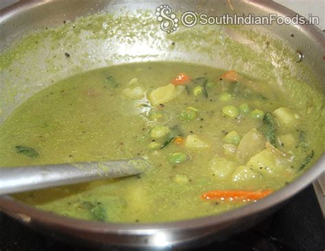 Vegetable saagu | Sagu kurma | Aloo tuvar sagu-How to make-Step by step ...