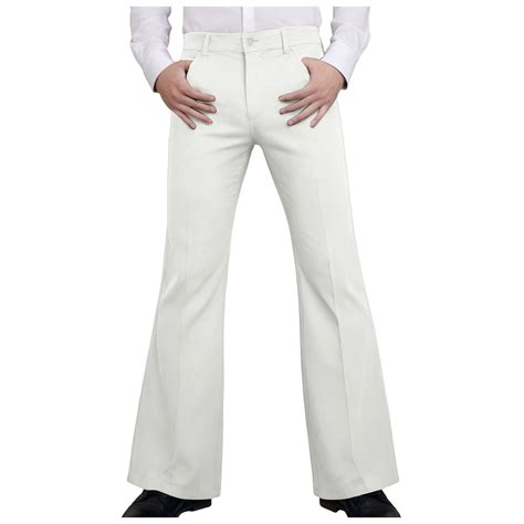 GHSOHS Twill Cotton Bell Bottom Pants for Men Retro 60s 70S Bell ...