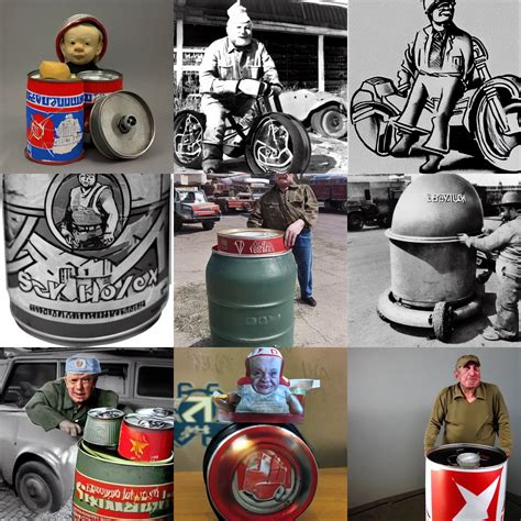 Jerry with Soviet Union hat riding in a can with | Stable Diffusion ...