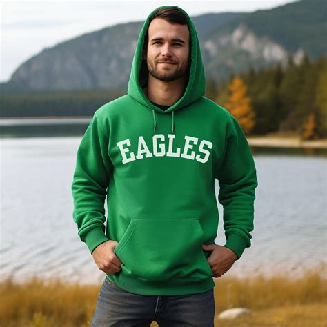 Eagles Kelly Green Sweatshirt Gildan 50/50 Blend, Eagles Hoody, Eagles ...