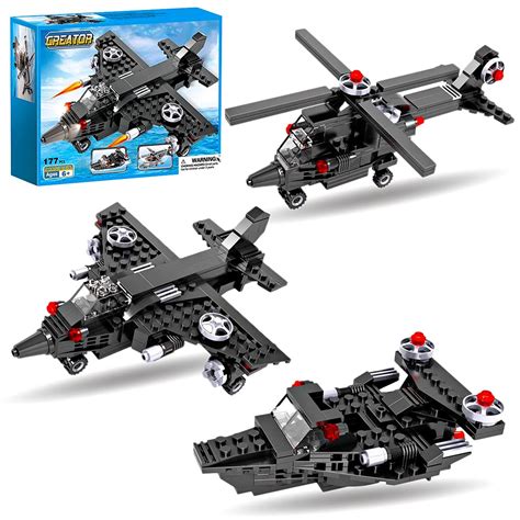 Planet of Toys Building Blocks for Kids, Blocks Ship, Fighter Jet ...