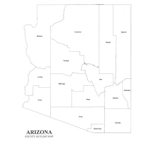 Arizona County Map – Jigsaw-Genealogy