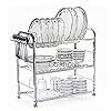 Buy Home Creations Stainless Steel 3 Layer 18 Inch Kitchen Dish Rack ...