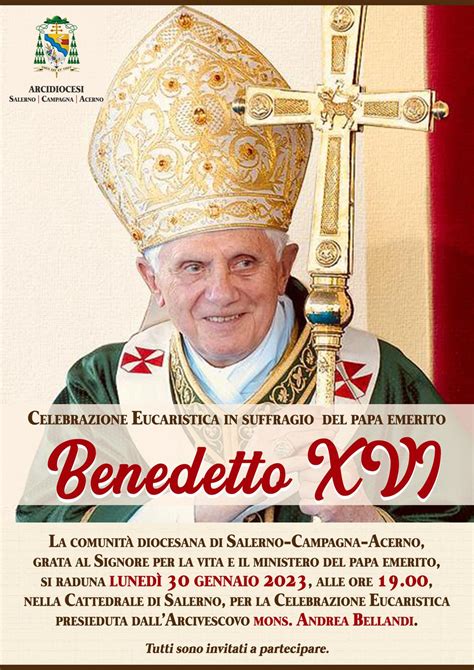 Celebrazione Eucaristica in suffragio del Papa emerito Benedetto XVI ...