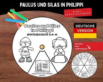 Buy Paul and Silas Prison Bible Story Wheel German | Acts 16 Kids Bible ...
