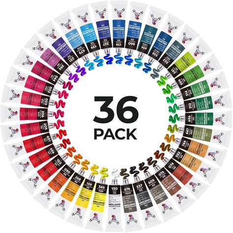 Amazon.com: MeiLiang Watercolor Paint Set 36 Vibrant Colors 5ml / 0.17 ...