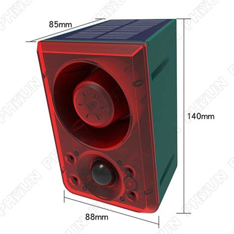 Buy Solar Motion Sensor Alarm Siren Light with Remote Controller For ...