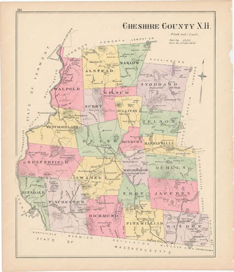 Cheshire County, New Hampshire 1892 – WardMaps LLC