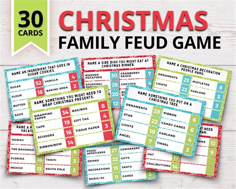 Free printable family feud christmas questions – Artofit