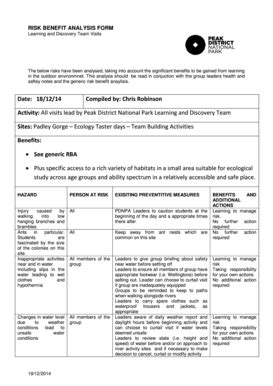 Fillable Online RISK BENEFIT ANALYSIS FORM Fax Email Print - pdfFiller