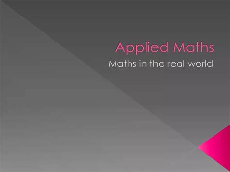 Applied Maths 的图像结果
