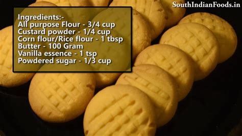 Eggless custard butter cookies