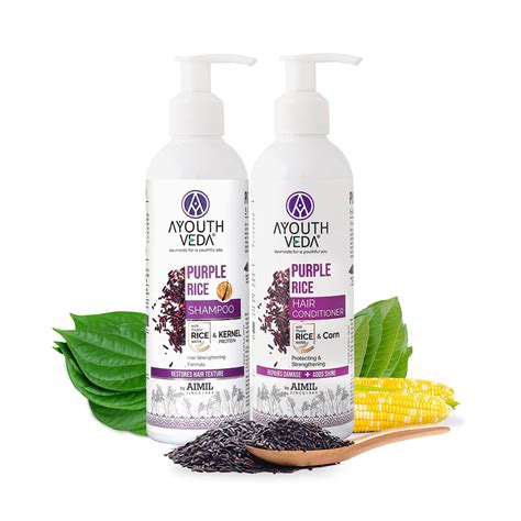Purple Rice Hair Care Combo (Purple Rice Shampoo 200g + Purple Rice Co ...