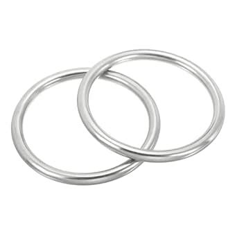 PATIKIL 2 Pcs Metal Loops 3 Inch 316 Stainless Steel Ring Marine Grade ...
