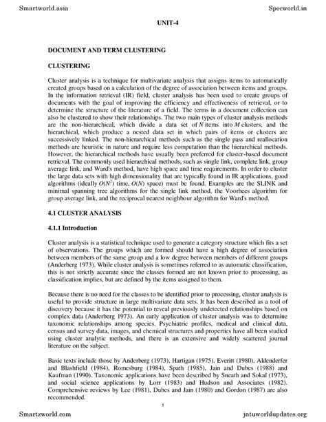 Information-Retrieval-Systems U4 - UNIT- DOCUMENT AND TERM CLUSTERING ...