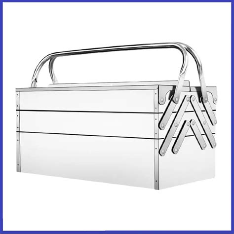 Stainless Steel Toolbox Storage Box Multi-Layer Folding Box Car ...