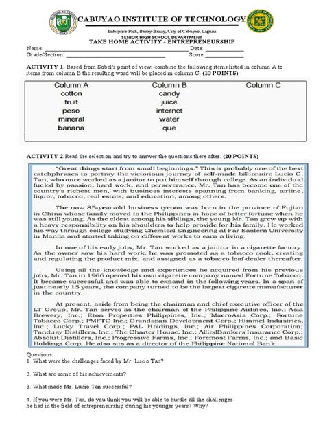 Entrepreneurship Worksheet.pdf 的图像结果