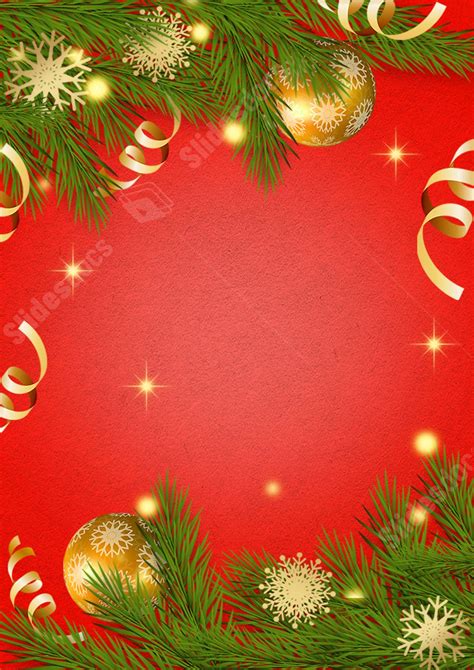Red Eggs And Ribbons For Christmas Page Border Background Word Template ...