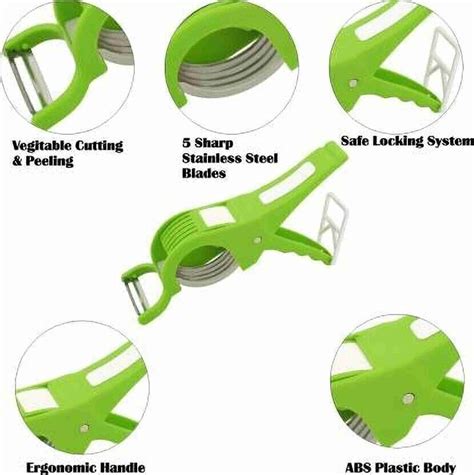 LCMC 2in1 Multi Cutter &Peeler for Vegetables & Fruits, Sharp Stainless ...
