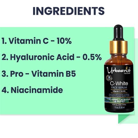 Vitamin C Face Serum for Glowing, Brightening Skin – Urbaano Herbal