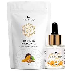 The Wellness Shop - Turmeric Facial Wax Powder (100g) & 24k Gold Serum ...