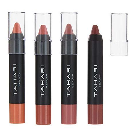 Buy Tahari 4-Shade Nude Lip Crayon Palette, Long Lasting Nude Lipstick ...