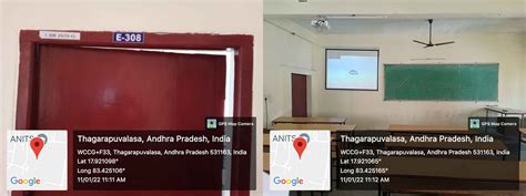 ANITS Class Room & Seminar Hall Details