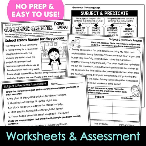 Image result for Subject Predicate 3rd Grade