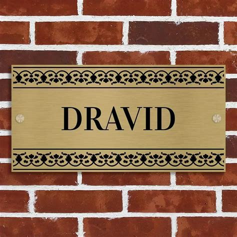Abhimukhaah Stainless Steel Name Plate 14x7 inch Weatherproof – Housenama