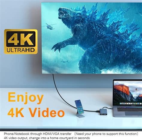 Rocketek USB C HUB, USB C Adapter 10 in 1 Dongle with 4K India | Ubuy