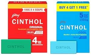 Buy Cinthol Cool Soap, 100g (Pack of 5) | with Icy-cool Menthol | Soaps ...