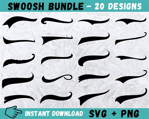 Font Swashes SVG, Font Tails Swooshes Svg Set
