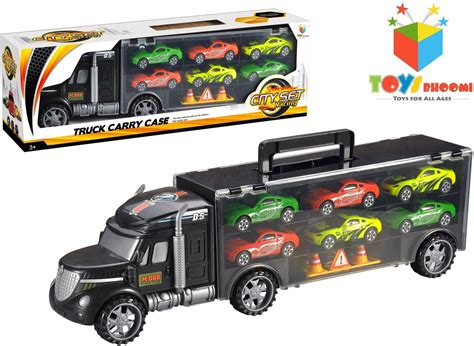 Toys Bhoomi Truck Carry Case City Set Cars - Truck Carry Case City Set ...