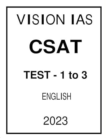 Buy Vision IAS CSAT Test Series Notes in English (Xerox) Photocopy For ...