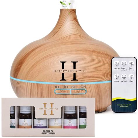 History Lifestyle 550ml Premium 5 in 1 Essential Oil Diffuser for Home ...
