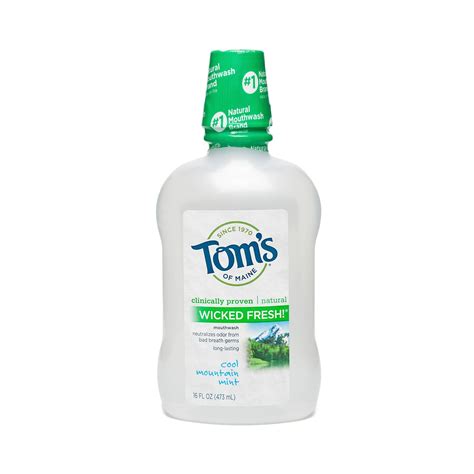 Tom’s Of Maine, Wicked Fresh Mouthwash Fluoride Free Liquid, 16 Oz ...