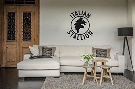 Rawpockets PVC Vinyl Italian Stallion Wall Sticker (66 Cm X 57Cm, Black ...